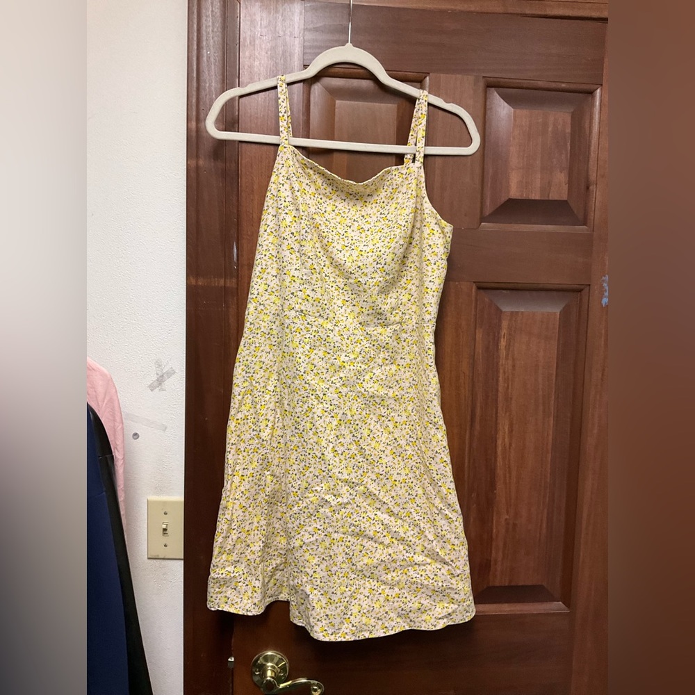 Yellow floral dress